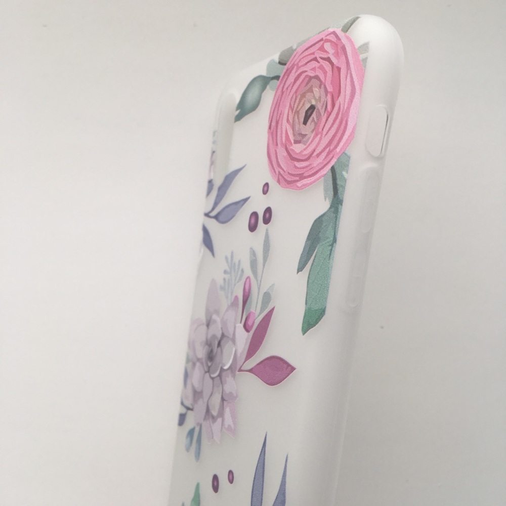NEW iPhone X Case 3D Cool Retro Purple Pink Floral - Picture 4 of 5